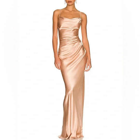 Shona Joy | Dresses | Revolve Shona Joy La Lune Lace Back Maxi Dress In  Desert Rose Size Us 6 | Poshmark